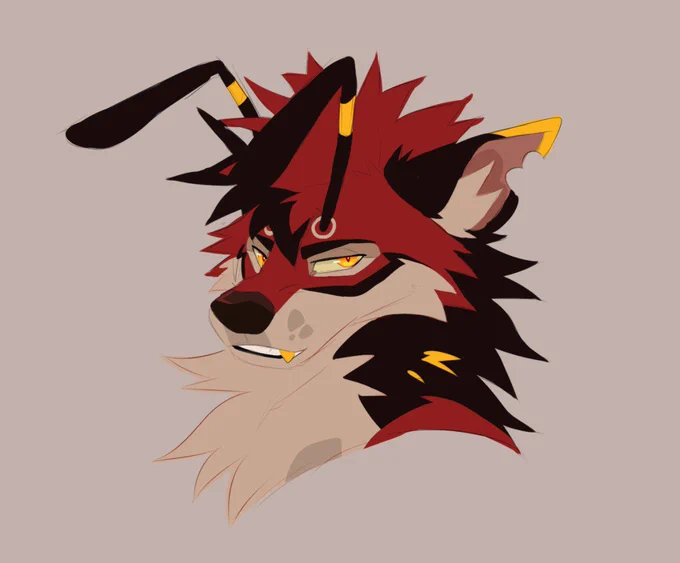 Made a red wolf ant character! 