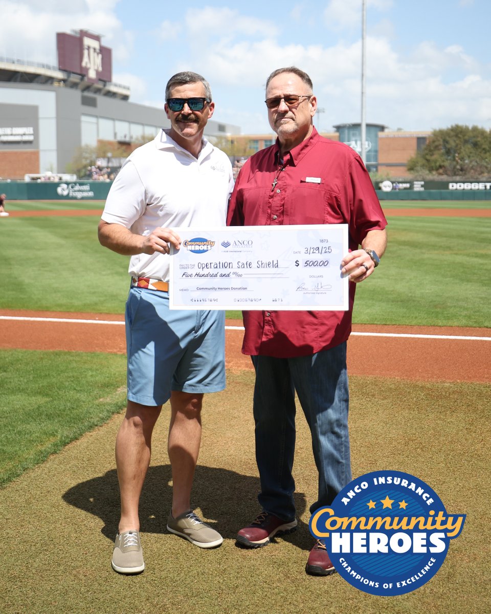 🎖️Honoring Jeff Reeves as an ANCO Community Hero! 🎖️With 43 years in law enforcement, he co-founded the Brazos County First Responders Association in honor of Brian Bachmann. Jeff dedicates his recognition to Operation Safe Shield. Celebrate Jeff's community commitment!
