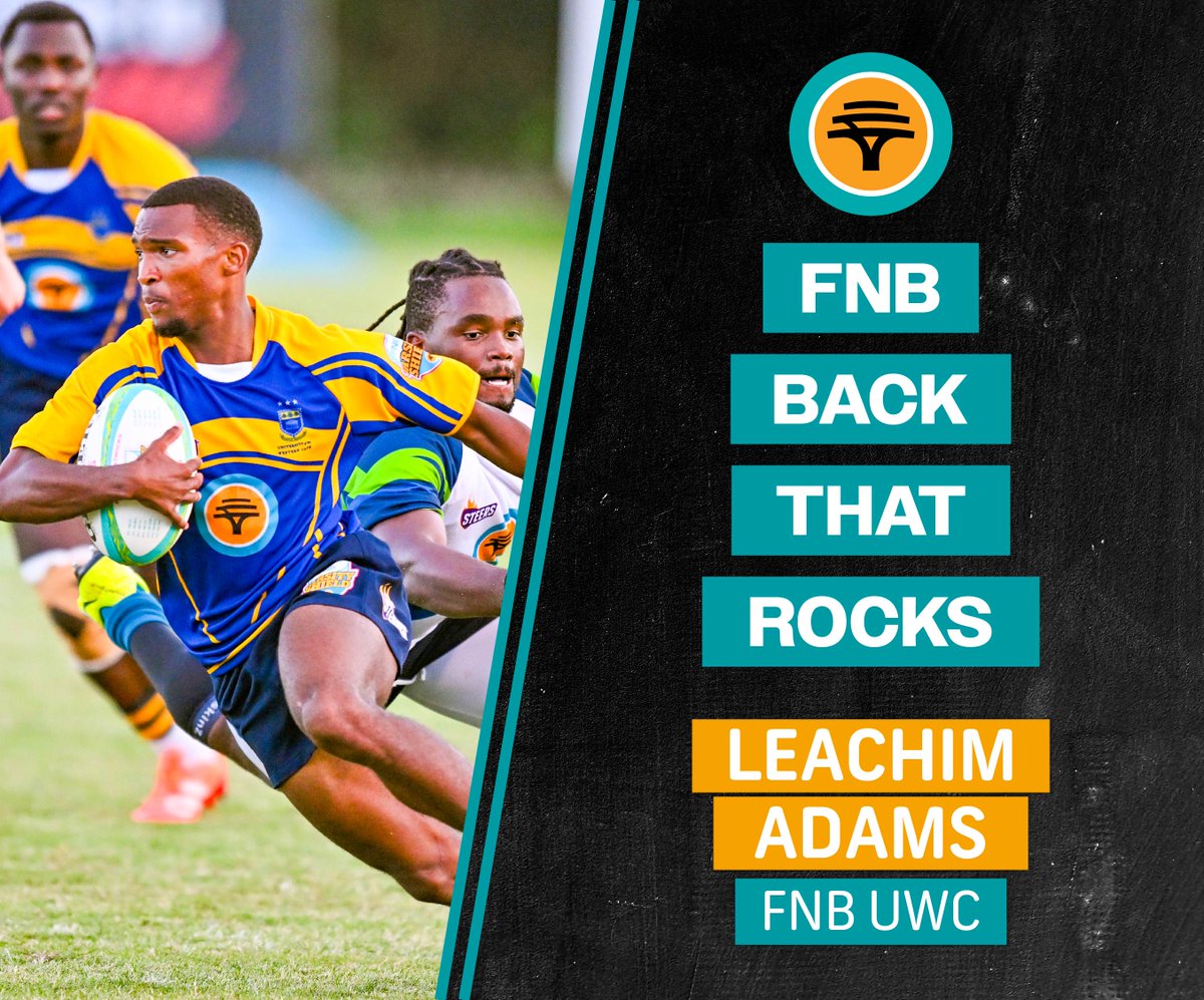 Well done to Leachim Adams who was voted as the FNB Back That Rocks for the tournament and collects the award and cheque for R7 500 powered by FNB eWallet! 

He was deadly with ball in hand for <a href="/UWCRugby_/">UWC Rugby</a> all season. Player to watch!

#NxtLevel #RugbyThatRocks