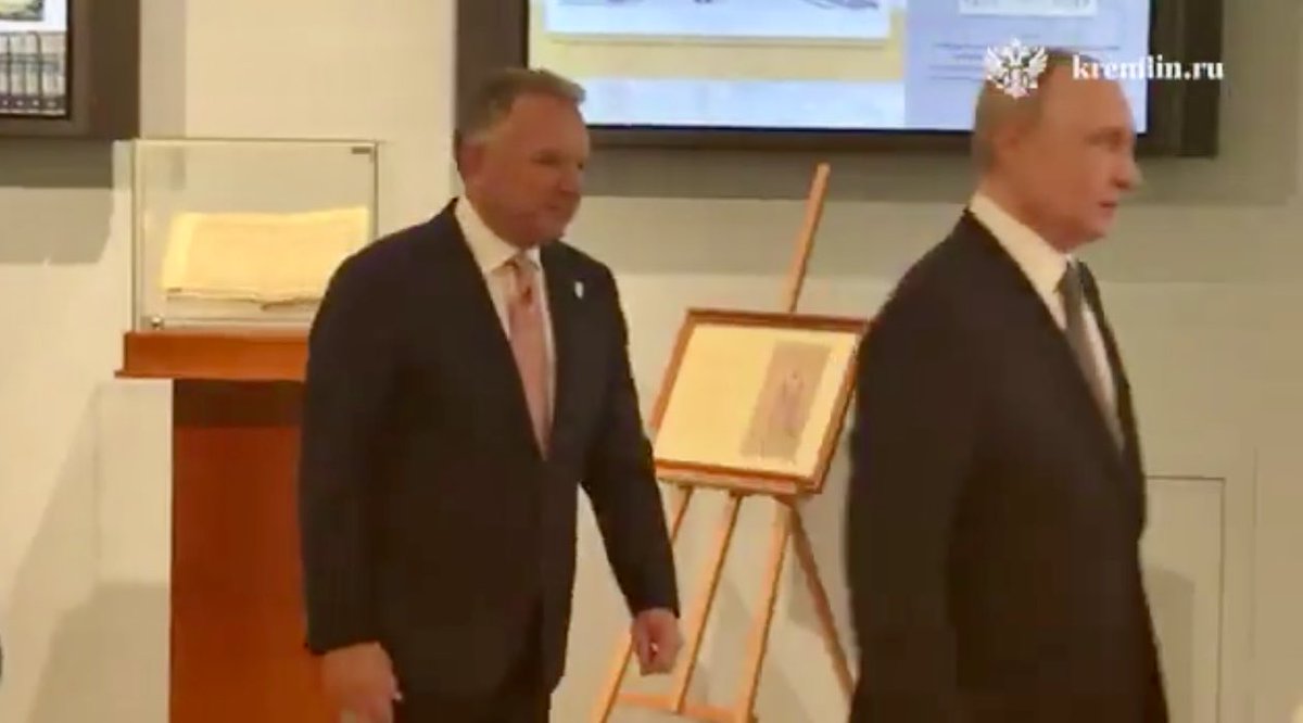 Witkoff placing his hand over his heart to express his devotion to war criminal Putin and then sheepishly following in tow behind him is utterly disgusting.