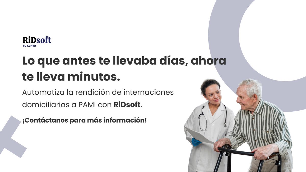 📆 Antes: rendías prestaciones domiciliarias con horas de carga manual, mil correcciones y estrés.

⚡ Ahora: con #RidSoft lo haces en minutos, sin errores y desde donde estés.

💡 Gestión ágil, simple y 24/7.

🔗 Más info: acortar.link/kkfP9n

#PAMI #Kunan #SomosKunan