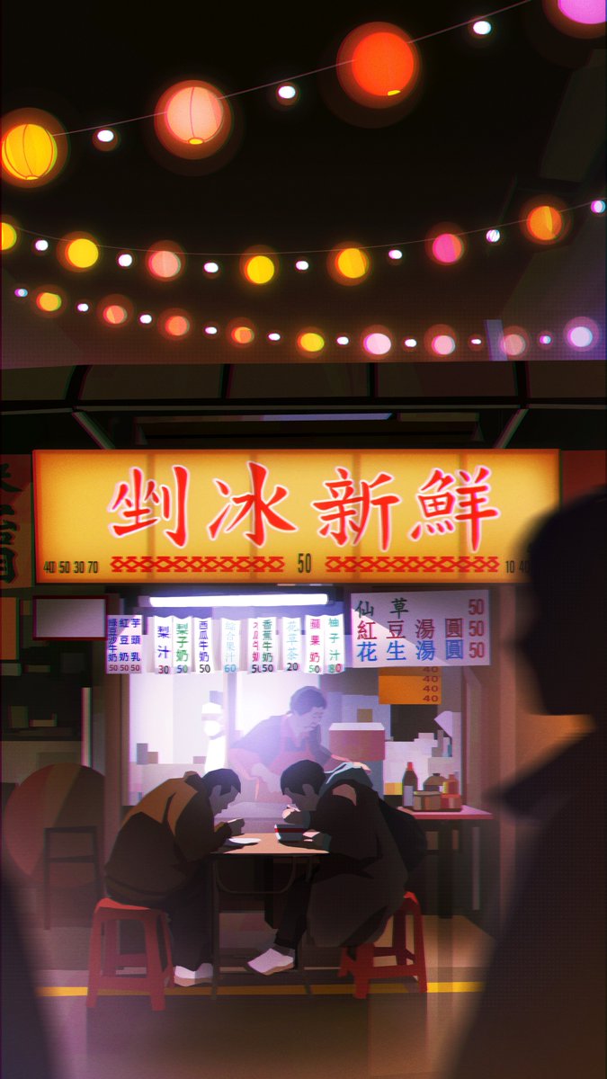 zaijoubu's tweet image. A late night meal 🥘 submission for @StreetsOfZine Night Market edition 🧧