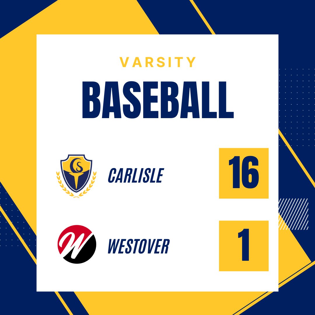 Huge shoutout to our Varsity Baseball team for their dominant 16-1 win over Westover yesterday! Way to go, guys—keep that momentum rolling!
#CarlisleBaseball #GoChiefs #CarlisleAthletics #carlisleschool