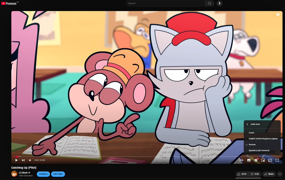 CatchingUpToon's tweet photo. There's now German and Czech Dubs of the Catching Up Pilot available on the Original Upload!

Happy to continue expanding the languages the cartoon is available in, lemme know what more you'd wanna see in the future! https://t.co/d77sznFYvq