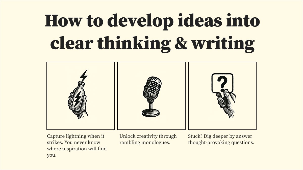3 tactics for developing ideas