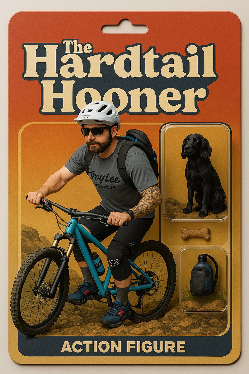 timeforabrew_'s tweet photo. Just released a new figureโฆ even comes with working cocker spaniel trail dog ๐
#mtb #hardtail #traildog #ChatGPT #mtbactionfigure https://t.co/1Ocw1ACMUL