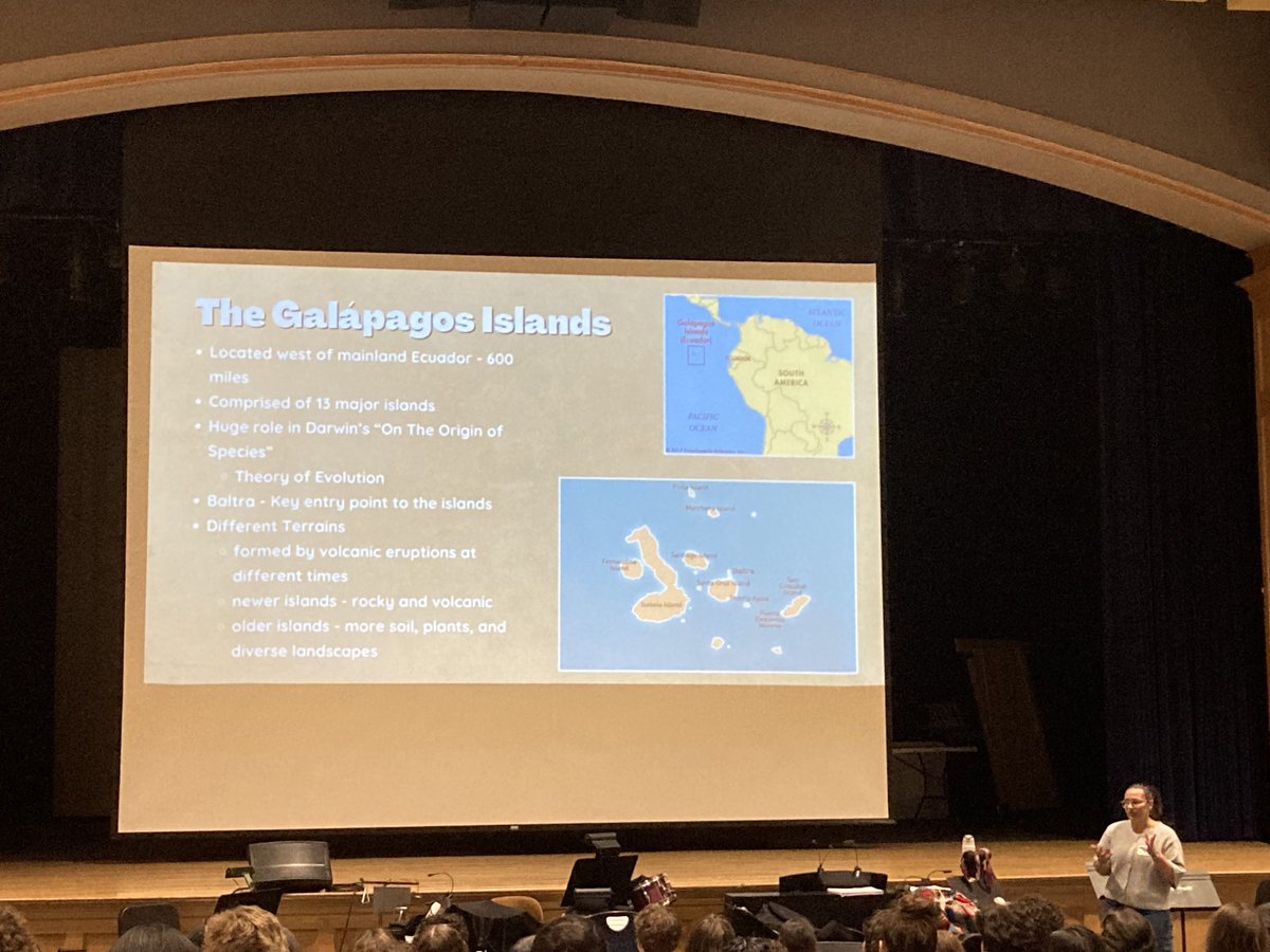 SBRHS_WLDept's tweet photo. Today's honored guest Marielle spoke to our students about her once in a life time trip to the Galapagos Islands!! Marielle taught our students about Ecuador, the wildlife and her use of Spanish at the local shops and restaurants!! Such great memories!
🇪🇨🇪🇨🇪🇨
#SBRHS
@SBRHSBrels https://t.co/FqtRUbkkPK