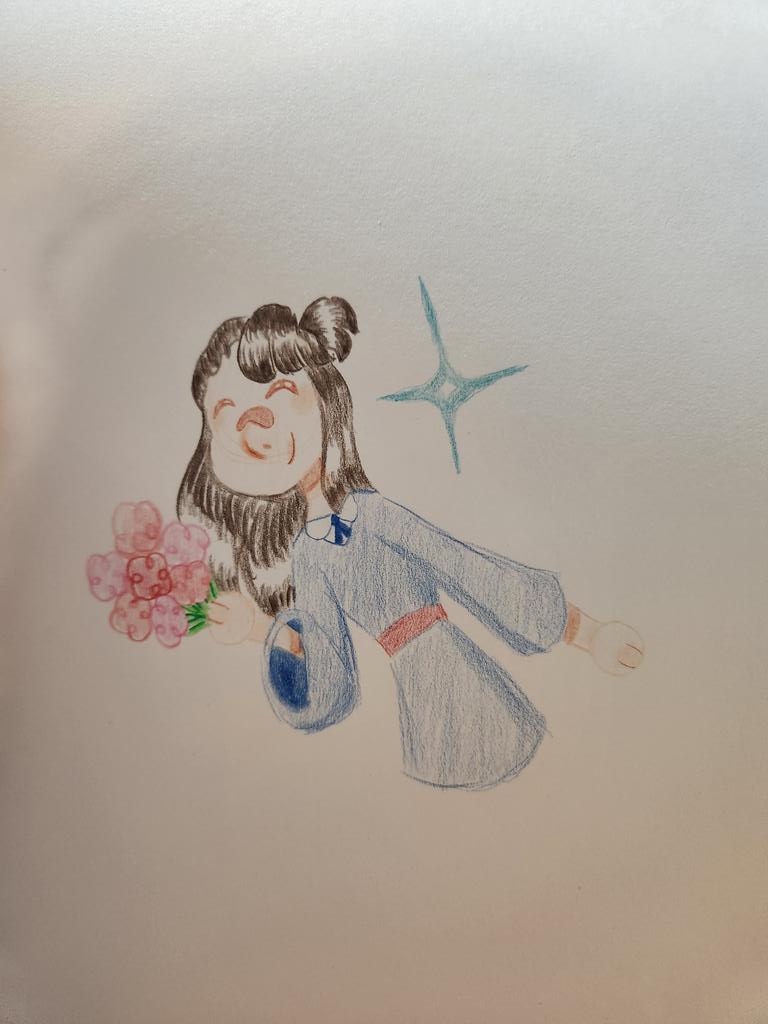BringLwaBack's tweet photo. Cute Akko giving Diana flowers 
I made this for #lwapril week 2!
#littlewitchacademia #LWA_jp
#akkokagari https://t.co/HRNLKKNrV2