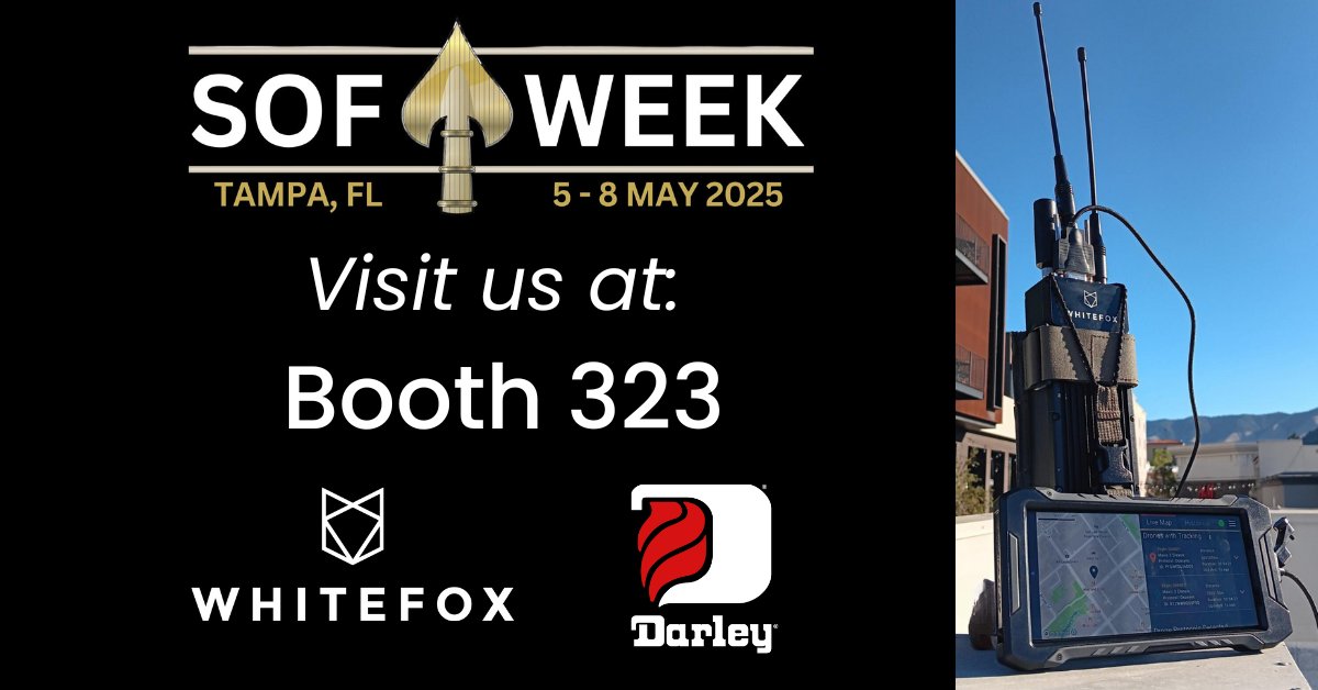 We are excited to announce that WhiteFox Defense will be partnering with Darley Defense <a href="/wsdarley/">W.S. Darley</a> at SOF Week 2025, taking place from May 5-8 in Tampa, Florida. 
#SOFWeek #WhiteFoxDefense #DarleyDefense