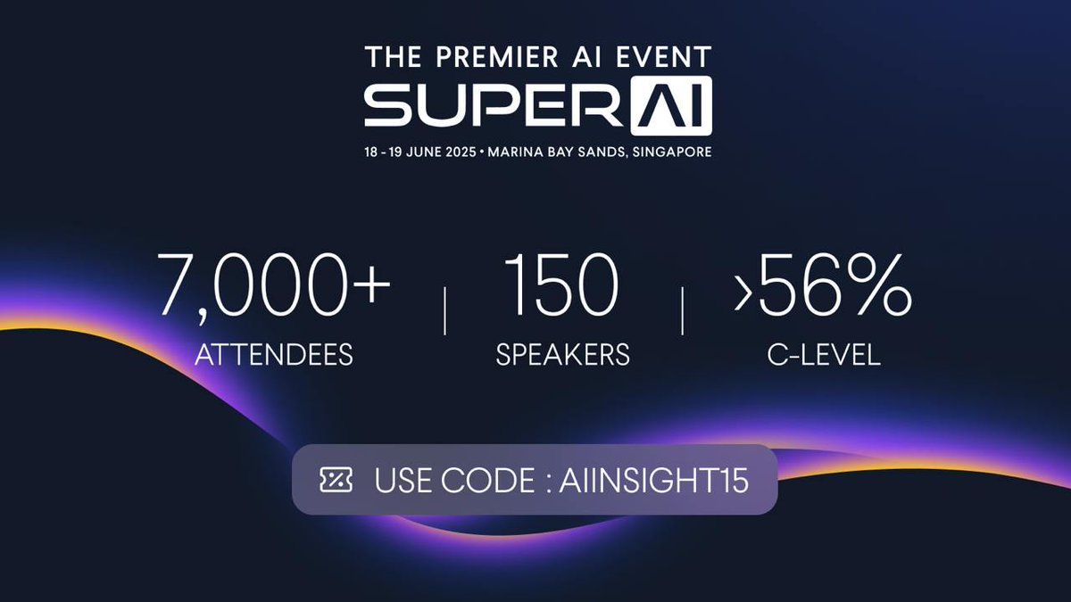 AI_Insight_'s tweet photo. 🎟️ Use code AIINSIGHT15 for 15% off tickets! 👉 https://t.co/0HBd45GGkc https://t.co/HS2adSwTwZ