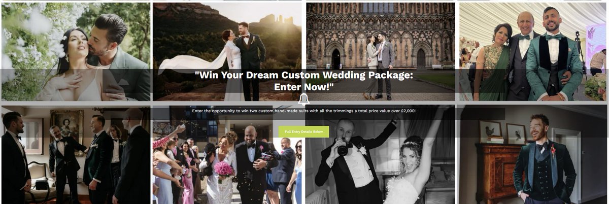 HandTailoredUK's tweet photo. 🎉 Don't miss your chance to win a dream custom wedding package valued at over £2000! 🎉 Enter now for the opportunity to win two custom suits with all the trimmings! Hurry - this competition ends on June 20, 2025. Terms and conditions apply. Good luck! 😉

Link in bio. https://t.co/mJarBsk486