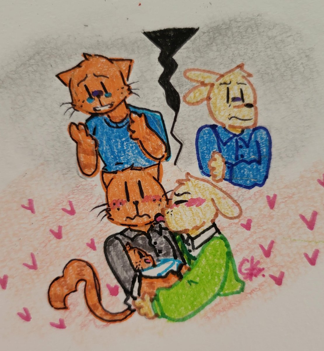 SHIOMIK4's tweet photo. Aquí esta mi dibujito para el #MOCHIDTIYS2025 !! Espero que te guste @SFiino!! Lo puse en digital y tradicional por que no me decida por uno, por cierto me encanta el au de conalep!! Y el de festejon se está llevando mi poca sanidad mental. . .

#dogmanconalepau #fanart #dibujo https://t.co/qy7uAukc4C