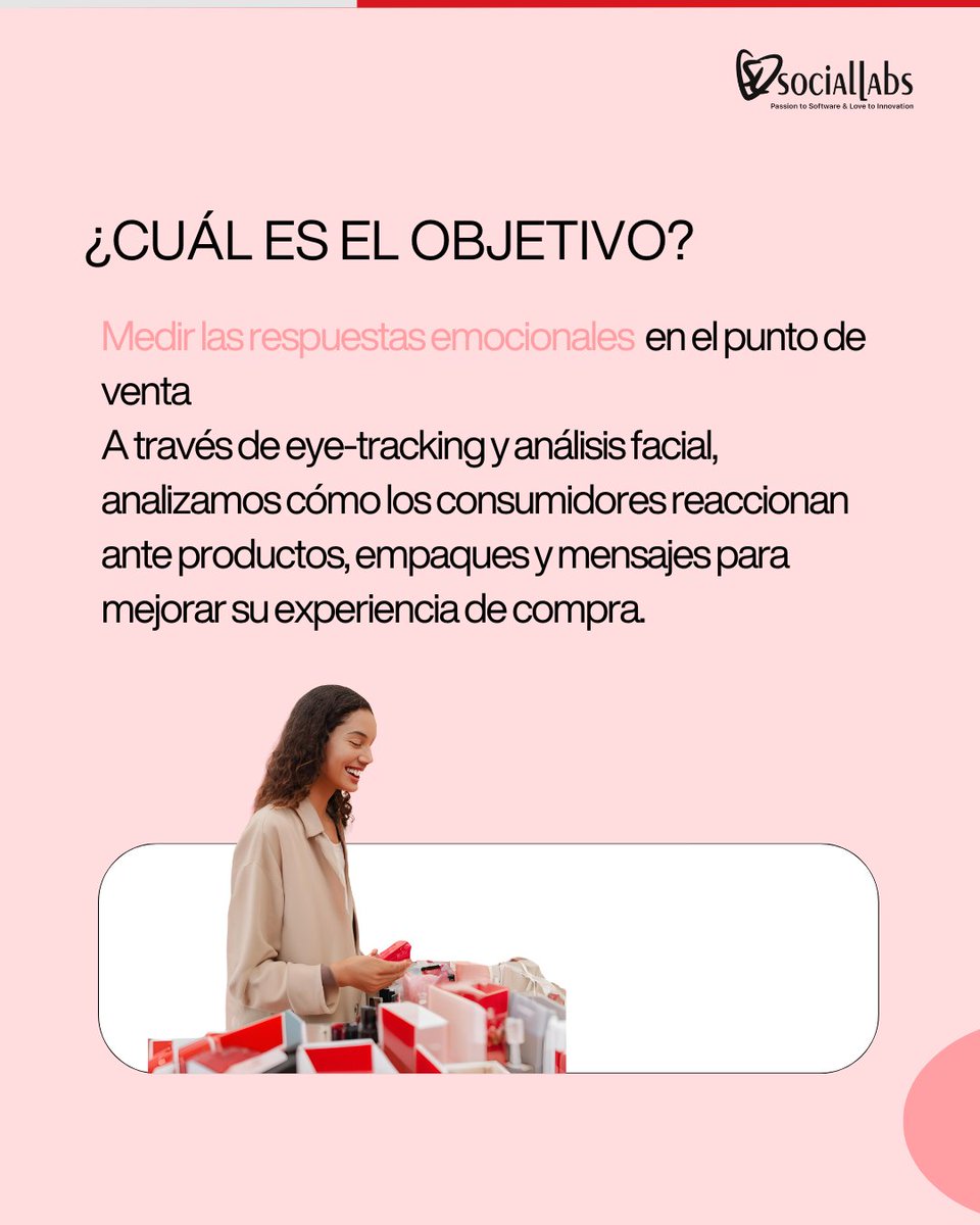SocialLabsBCN's tweet photo. Por eso desarrollamos la Misión Neuromarketing, una Misión ad-hoc que decodifica las emociones en el momento de compra a través de tecnologías como eye-tracking y análisis facial. https://t.co/h4DizKWMQs