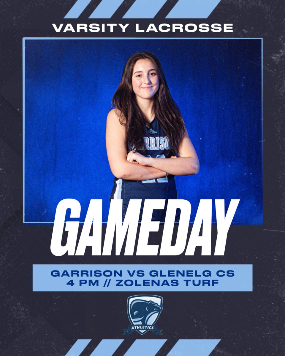 Good luck to Varsity Lacrosse today!!!  Garrison is taking on Glenelg CS at 4:00pm on Zolenas Turf.  Let's go Garrison!!!  #GOGRIZZLIES