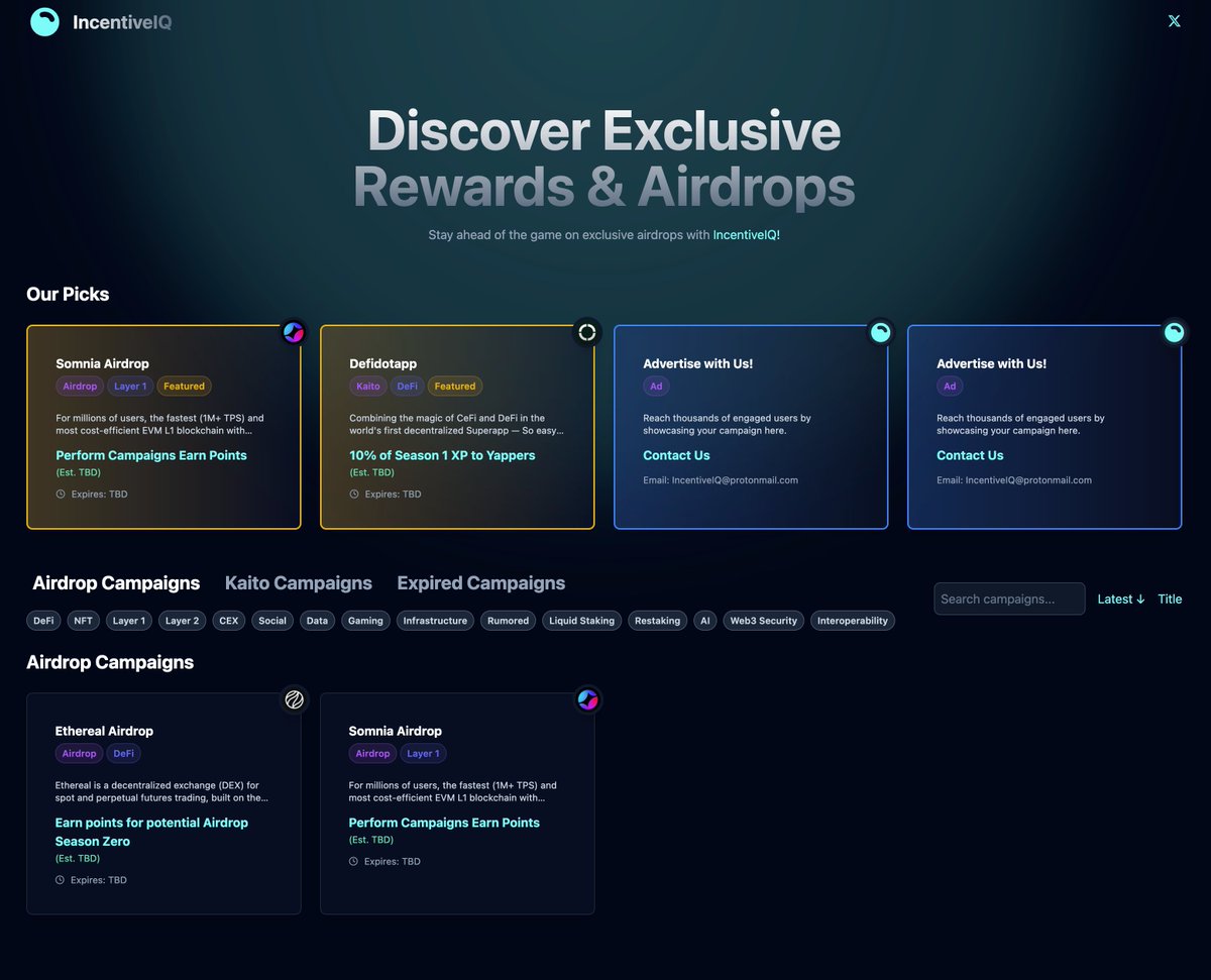 IncentiveIQ's tweet photo. Added @etherealdex campaigns on the list!  Will keep adding more as they come!

Keep an 👀 out on it fam.  Let's eat! https://t.co/t2hXlPkp0N