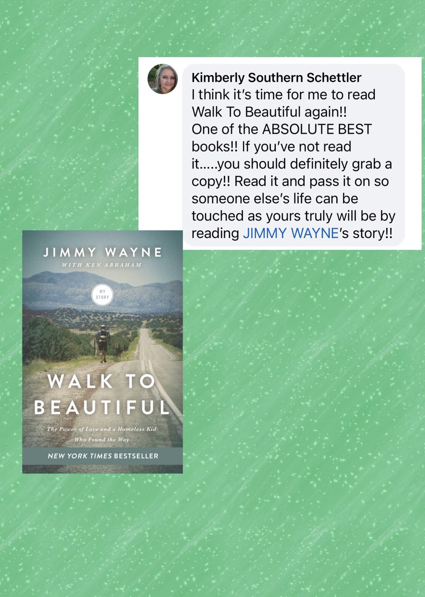 JimmyWayne's tweet photo. Thanks, Kimberly for reading and sharing Three Time New York Times Best-Seller #WalkToBeautiful

#Softback: https://t.co/wESqiegqrG

#Kindle: https://t.co/zGAGOzgLjf

#Hardback: https://t.co/8el4cye0lZ

#Audiobook: https://t.co/gqW2kK0NqM https://t.co/3oO80huOJk