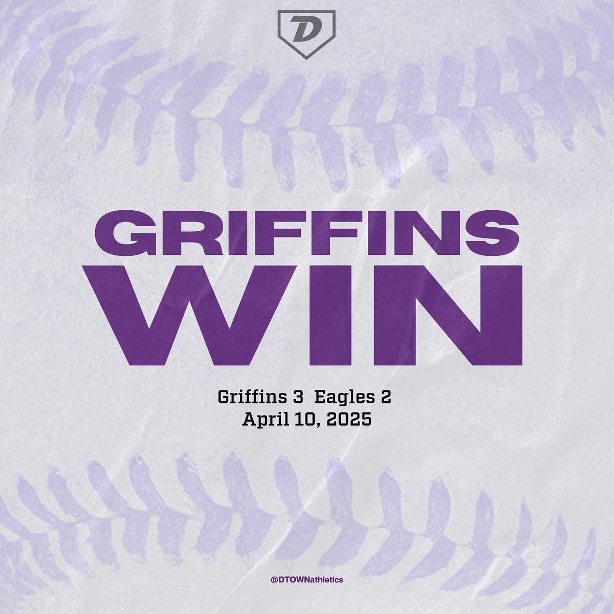 District Championship Saturday in Watson at 1:00pm! 

Griffins take the win last night with a 3-2 walk-off victory over the Live Oak Eagles. The game was tied at two in the bottom of the tenth when Oakley Rutzen singled, scoring Drew Sedotal; pinch running for Casey McCoy.