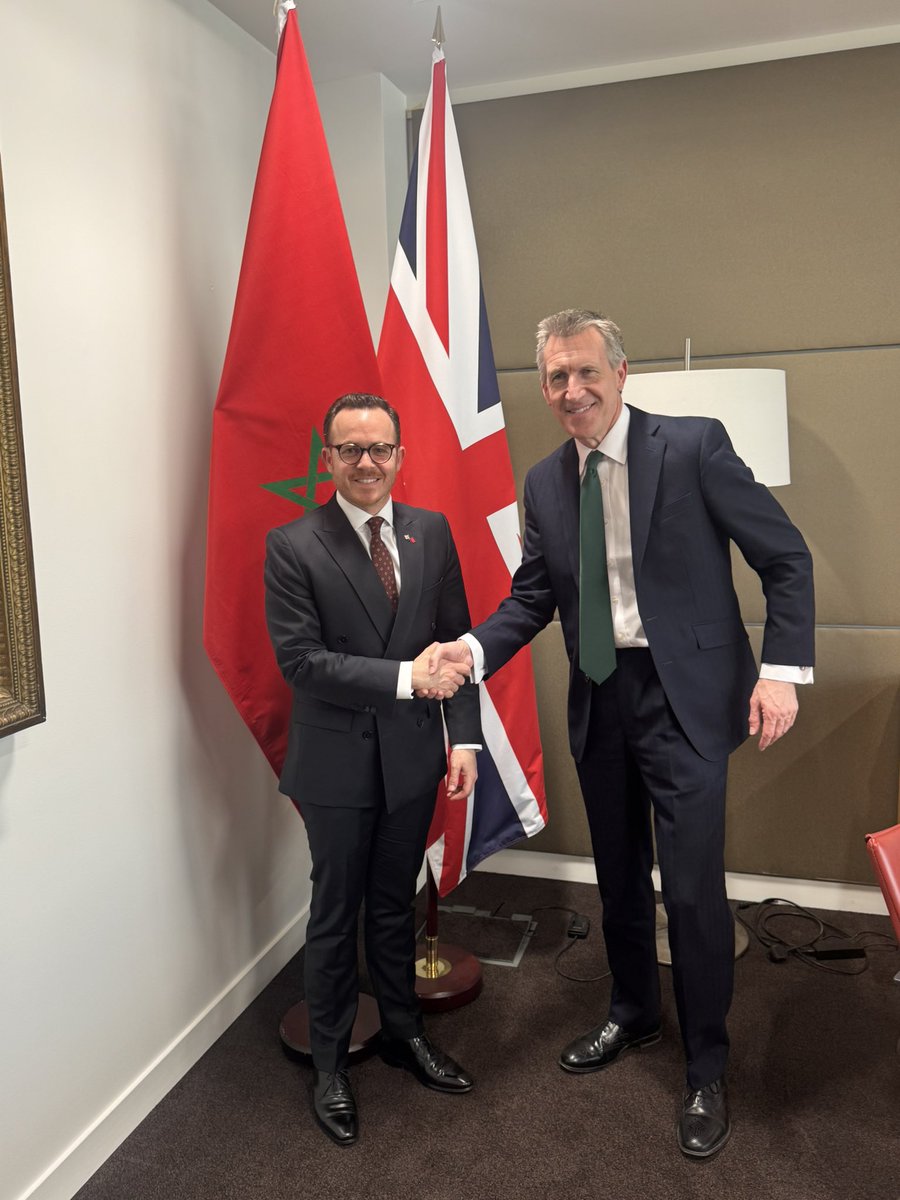 Hakim Hajoui (@ambhhajoui) on Twitter photo Engaging discussion with Minister for Security <a href="/DanJarvisMBE/">Dan Jarvis MP</a>. The 🇲🇦🇬🇧 partnership is critical to our collective security. The meeting was an excellent opportunity to review the depth of our cooperation and explore further opportunities for future collaboration Engaging discussion with Minister for Security <a href="/DanJarvisMBE/">Dan Jarvis MP</a>. The 🇲🇦🇬🇧 partnership is critical to our collective security. The meeting was an excellent opportunity to review the depth of our cooperation and explore further opportunities for future collaboration