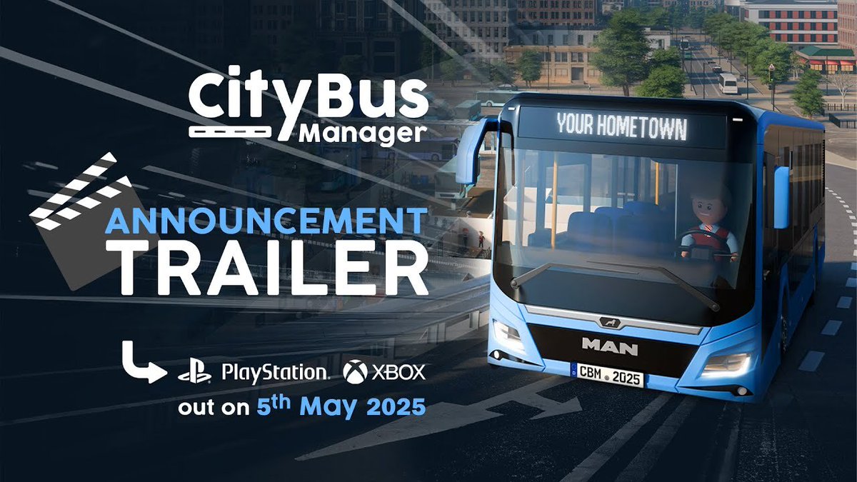 spielemagazin's tweet photo. 🆕 City Bus Manager rollt im Mai auf Konsolen 
🔗 https://t.co/ORAMA5VgQk
📢 Die beliebte Bus-Simulation erscheint am 15. Mai für Xbox und PlayStation...

#citybusmanager #bussimulation #konsolenrelease #aerosoft #pedepe https://t.co/UH3SBTEIZj