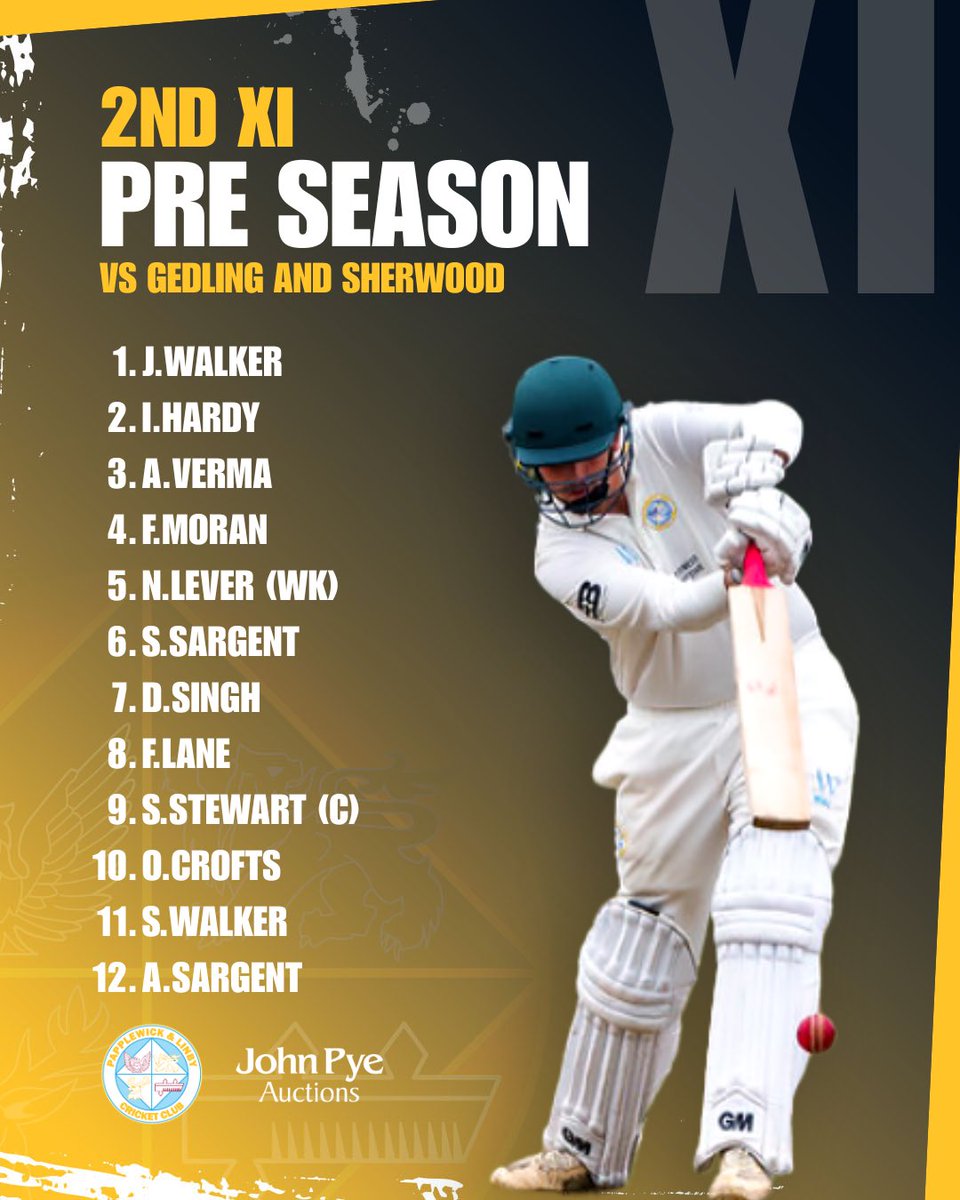 PapplewickCC's tweet photo. Your team news for the weekend 

The Bulwell Bomber returns! Luke Fletcher will lead his side out on Saturday, looking to start off strong.

Sam Stewart will want another successful season with the 2s. They kick things off with a visit from Gedling and Sherwood. 

#pappcc https://t.co/oVMjV5O14C