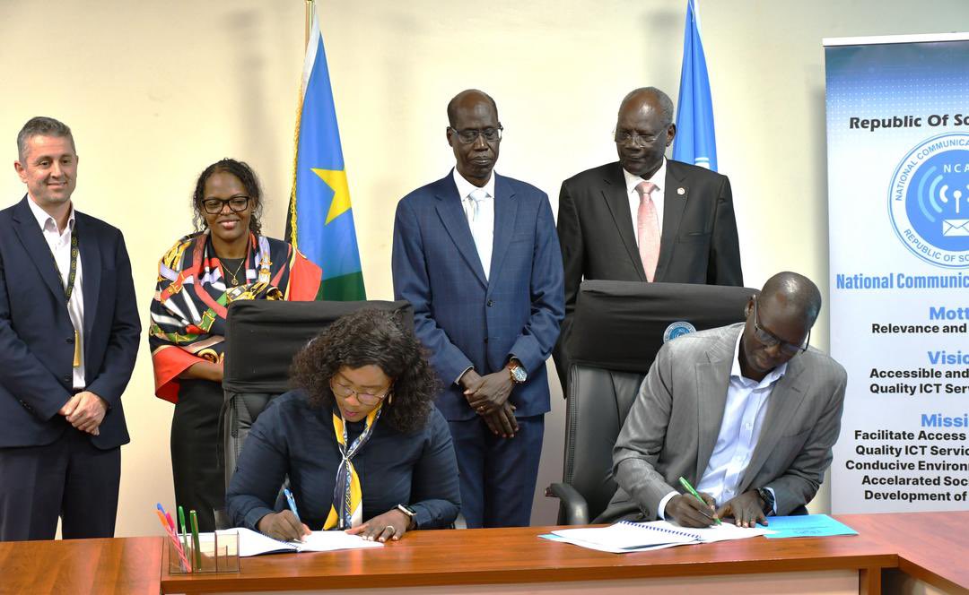 AdokGai's tweet photo. Today, I signed a new 15-year license for MTN South Sudan, marking a major step forward in aligning telecom operations with South Sudanese laws. This milestone reflects confidence in our regulatory progress.

Thanks to the NCA Board and the Hon. Minister of ICT for their guidance. The new license replaces outdated terms and introduces obligations to improve service quality, expand coverage and drive innovation. #ConnectingSSD