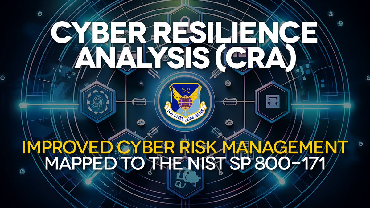 DC3DCISE's tweet photo. #DIB CS Program Participants - #ServiceContinuity is paramount. The CRA provides a solid baseline, aligning practices with NIST standards. Email DC3.DCISE@us.af.mil to learn more! #Cybersecurity https://t.co/qZxlW20F31