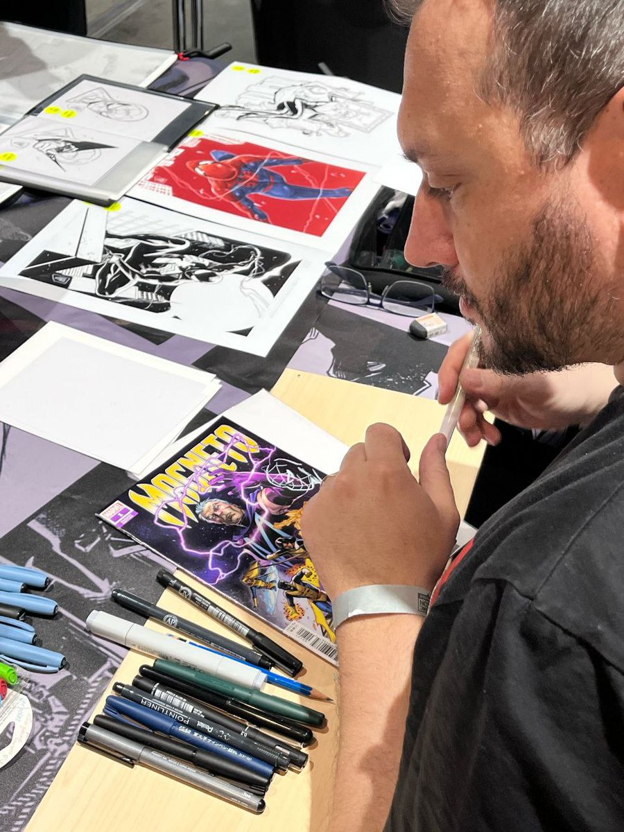 whaledencom's tweet photo. Luca Maresca is at #PragueComicCon!

Known for #SpiderMan &amp; #MoonKnight, he’s signing and sketching for fans all weekend.

Grab a signed Dracula 2168 cover at our stand!

#ComicCon2025 #LucaMaresca #SignedComics https://t.co/KPS3Lu0YhA