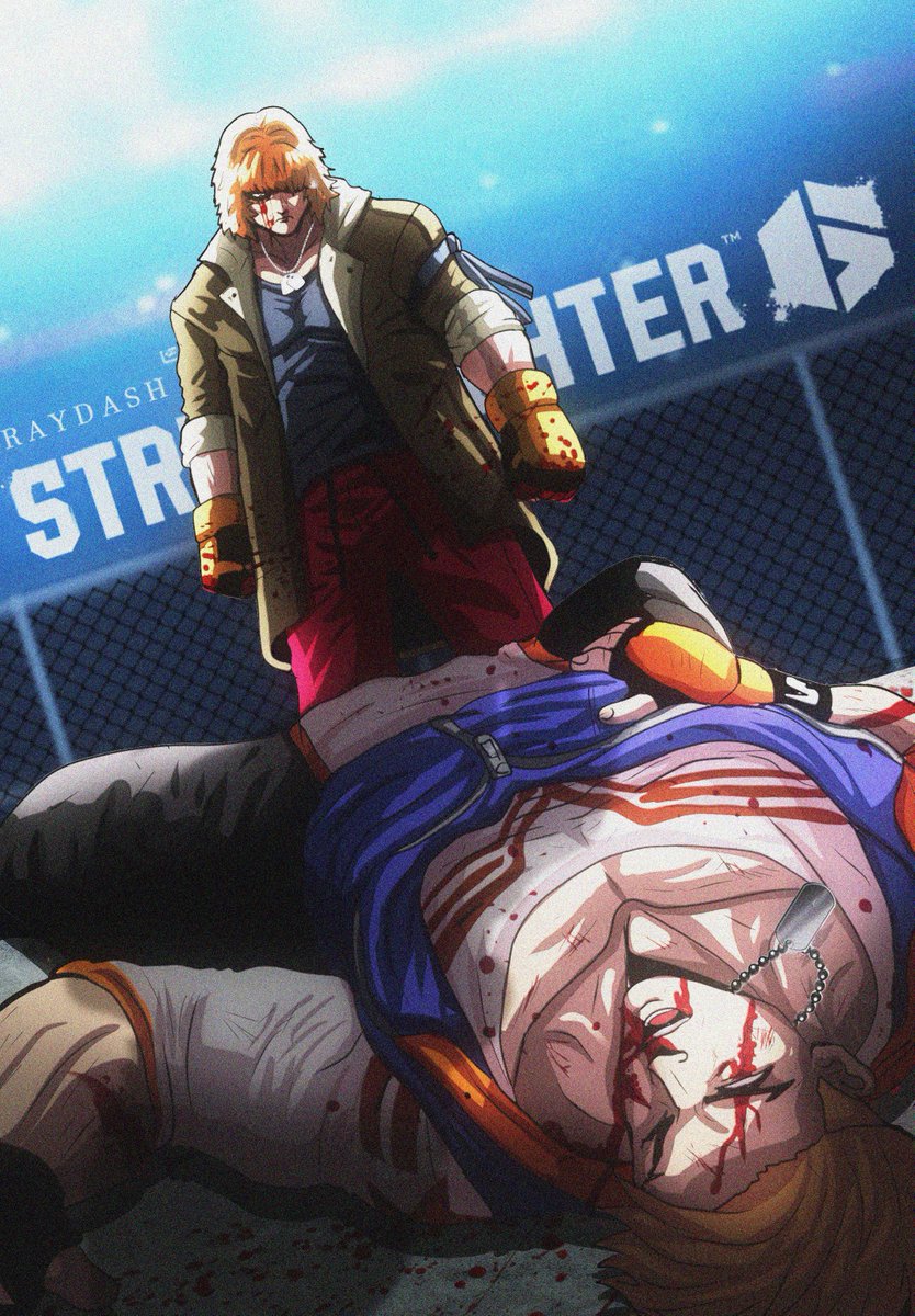 Raydash30's tweet photo. this is a canon event in street fighter when Ken Obliterated Luke in a fight.
#kenmasters #lukesullivan #streetfighter6 #capcom #raydasharts https://t.co/x1lbrIivyY