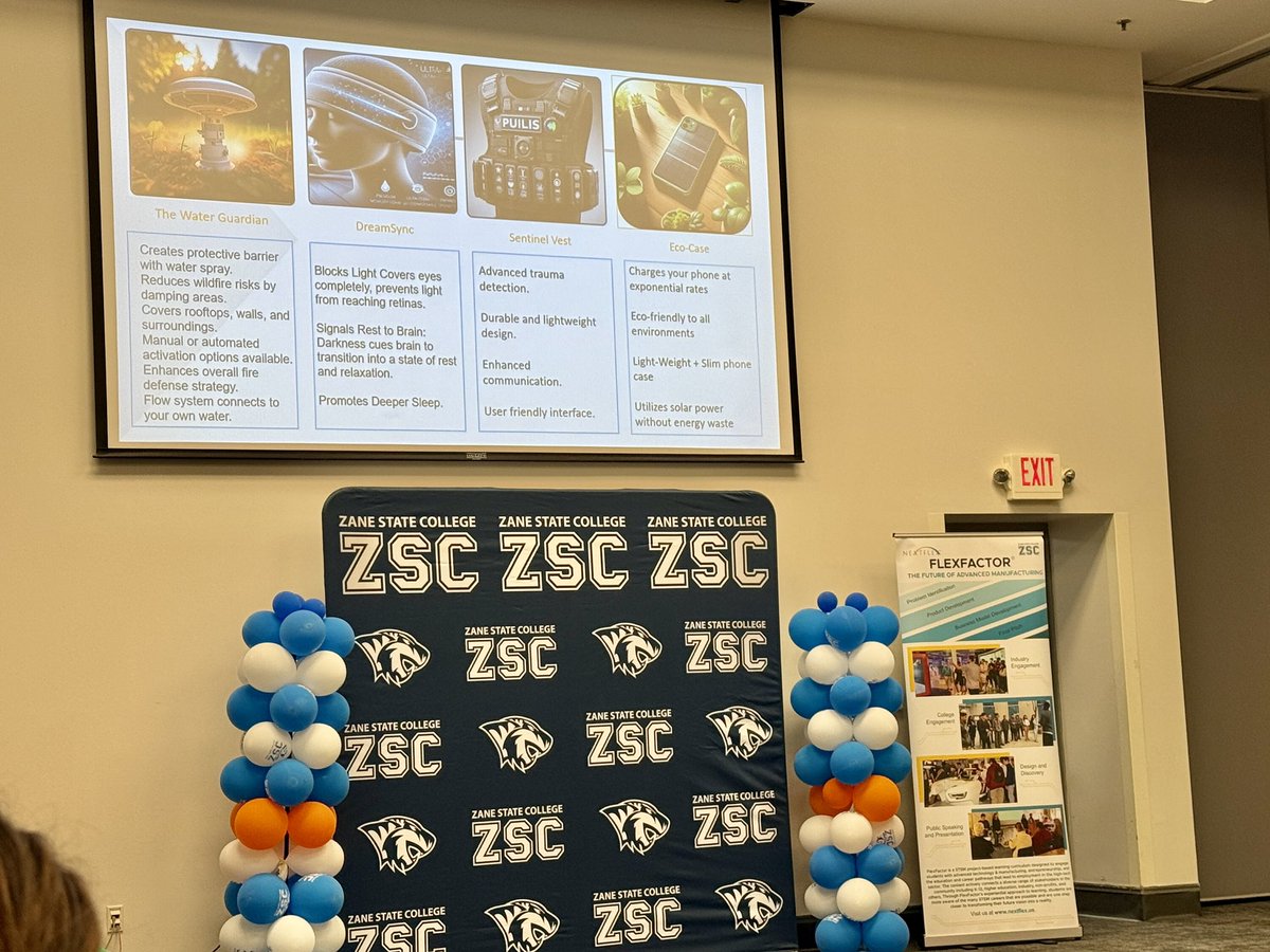 kmbertke's tweet photo. Got to represent @TheOACC at @ZaneStateC’s STEM Combine today! Over 100 students from Buckeye Trail &amp; Zanesville City Schools got to explore everything from drones &amp; robotic arms to medical labs &amp; energy bikes. 💉🚲💡🔬Awesome to see so much curiosity and creativity in action! 🐯 https://t.co/hcaCSif1d4