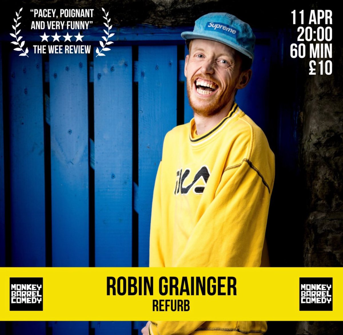 Robin Grainger (@robingrainger) on Twitter photo Final tour show tonight.
<a href="/BarrelComedy/">Monkey Barrel Comedy</a>
8pm
Hope to see you all there
events.liveit.io/monkey-barrel-… Final tour show tonight.
<a href="/BarrelComedy/">Monkey Barrel Comedy</a>
8pm
Hope to see you all there
events.liveit.io/monkey-barrel-…