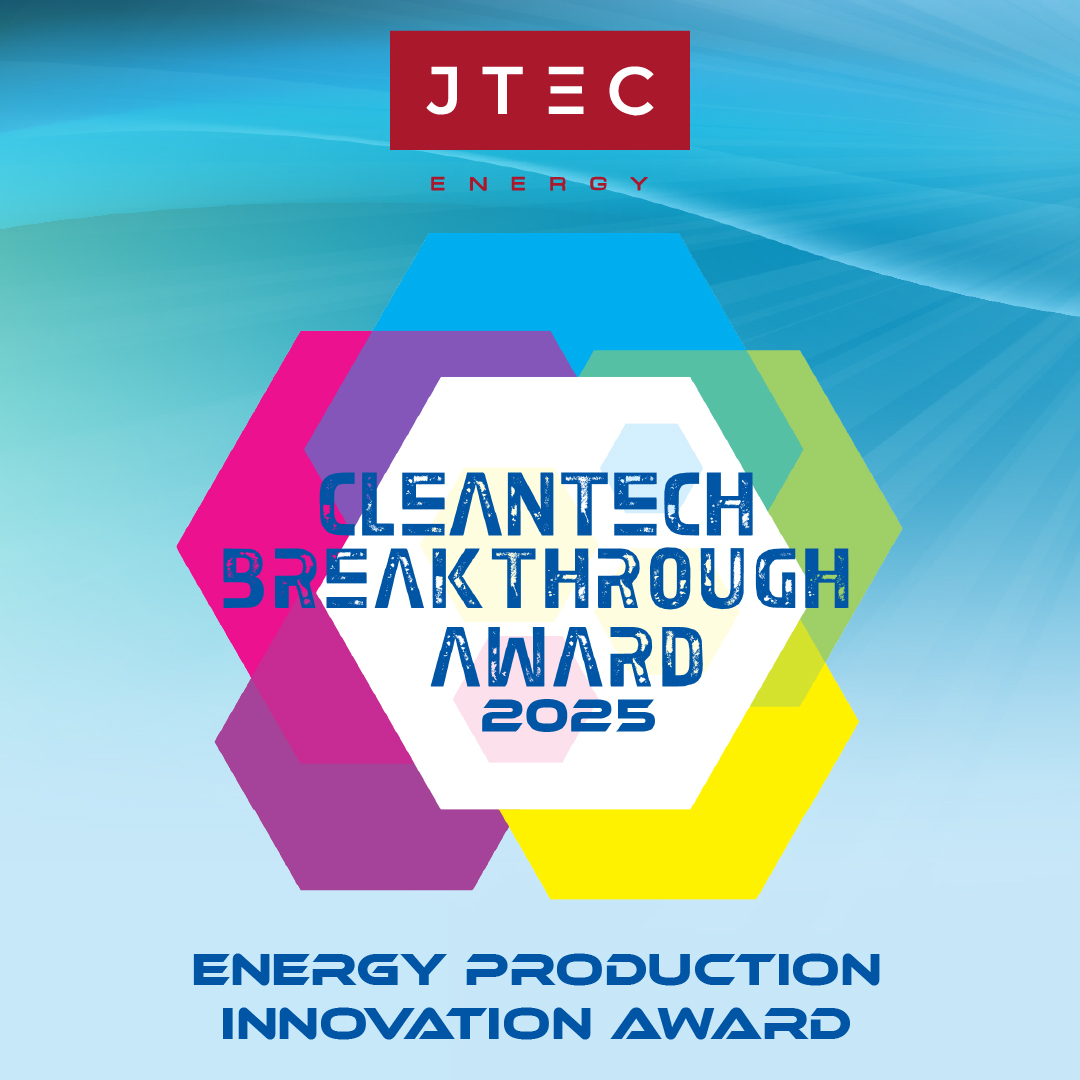 JTEC_Energy's tweet photo. JTEC has been awarded the Cleantech breakthrough award for Energy Production and Innovation. Thank you! https://t.co/DLaLk4z980