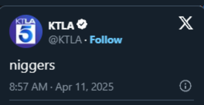 engineco16's tweet photo. @KTLA "a technical error while adding language filters to our social media accounts" <--- That's your excuse? Someone typed the word and hit send, that's not an error. https://t.co/4pWAUSuSU1