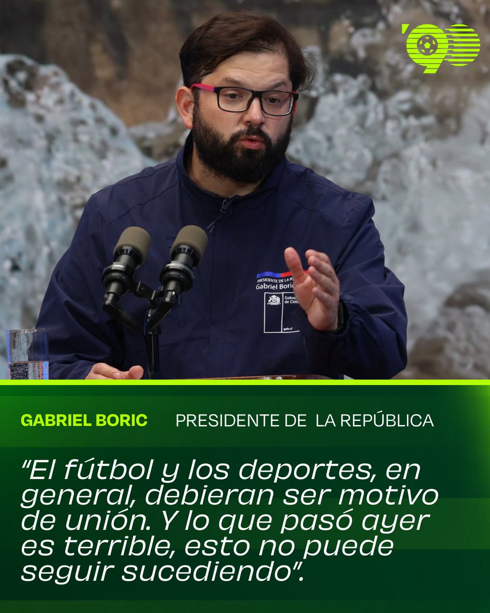 minuto90chile's tweet photo. IMPACTO MUNDIAL 🌎🇨🇱

Desde la FIFA hasta el Presidente Boric, lamentan los hechos ocurridos previo al partido entre Colo Colo y Fortaleza por Copa Libertadores 🏆

La tragedia ocurrida en nuestro país 🇨🇱, está dando la vuelta al mundo✈️ https://t.co/uW1ZpDg2uf