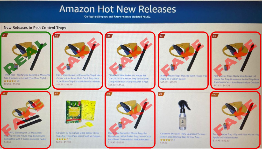RinneTraps's tweet photo. @kevinolearytv @FoxNews @realDonaldTrump
This couldn’t be more true. Small businesses like ours invest thousands into tooling and patents to invent a better mousetrap—only to have it copied overseas, where it's produced at a fraction of the cost and sold under us with price cuts we can't compete with.