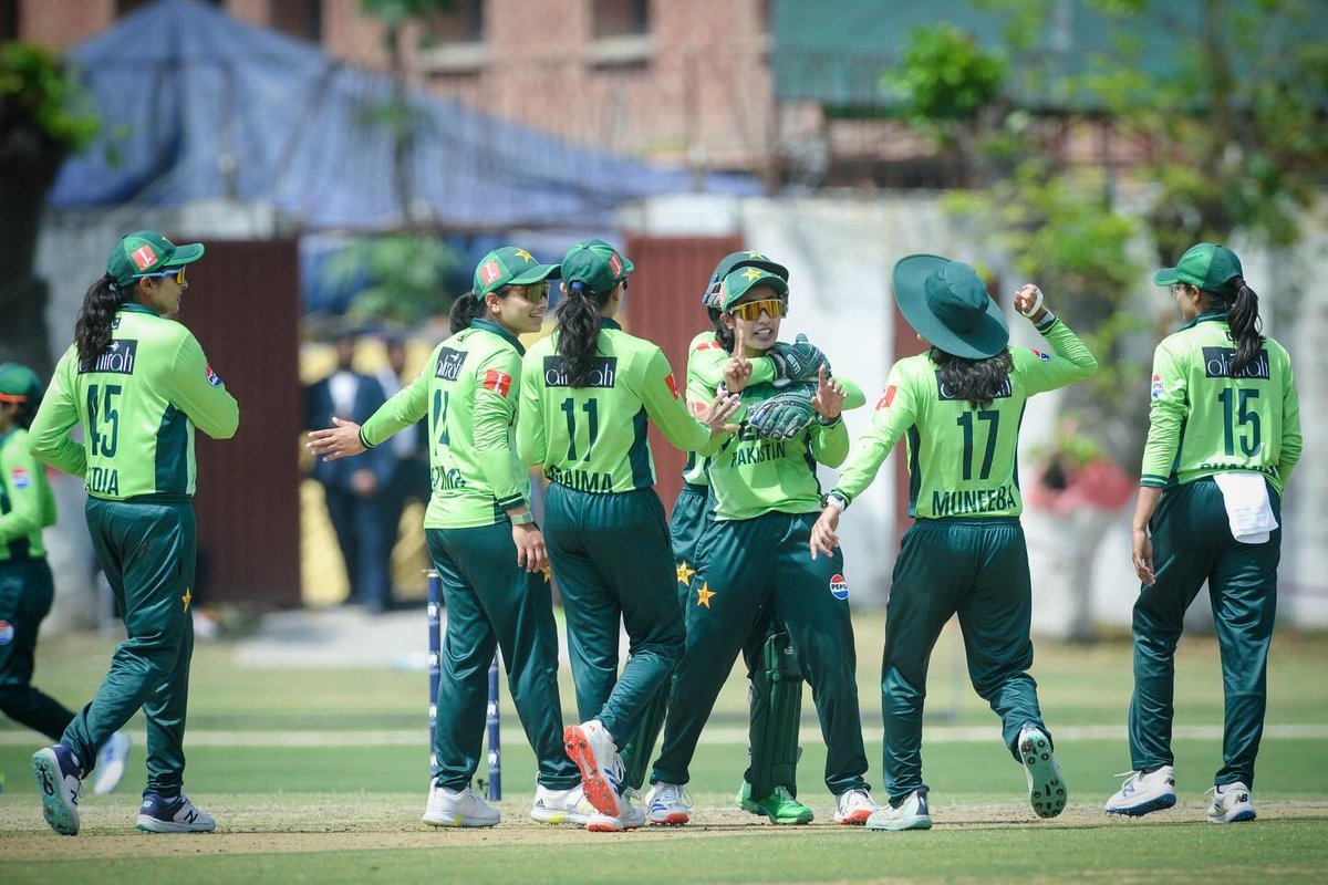 Fatima Sana Khan (@imfatimasana) on Twitter photo Back-to-back wins. The team is building well, Alhamdulillah! Every player’s contribution is shaping this side beautifully. A standout knock by <a href="/MuneebaAli17/">Muneeba Ali</a> and a composed finish by <a href="/aliya_riaz37/">Aliya Riaz</a> . We carry this momentum forward, InshaAllah.
#PakistanZindabad 🇵🇰 Back-to-back wins. The team is building well, Alhamdulillah! Every player’s contribution is shaping this side beautifully. A standout knock by <a href="/MuneebaAli17/">Muneeba Ali</a> and a composed finish by <a href="/aliya_riaz37/">Aliya Riaz</a> . We carry this momentum forward, InshaAllah.
#PakistanZindabad 🇵🇰