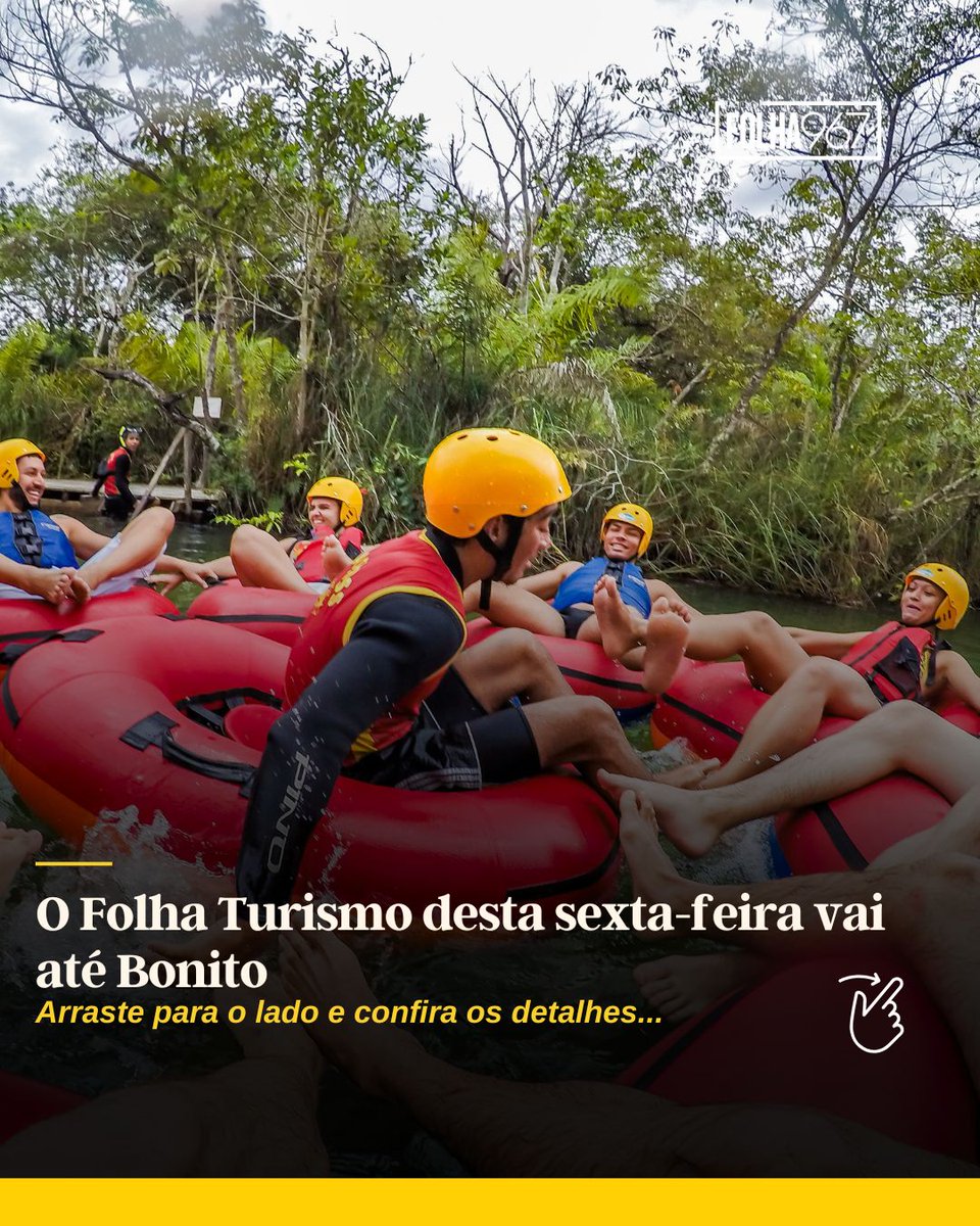 RadioFolhaPE's tweet photo. O Folha Turismo desta sexta-feira vai até Bonito, no Mato Grosso do Sul. O jornalista Fabiano Antunes, do site de viagem Rota1976, fala pra gente dos passeios imperdíveis de boia cross e cavalgada pela região. 

#bonito #rota1976 #ms https://t.co/5sdMCcvKhf