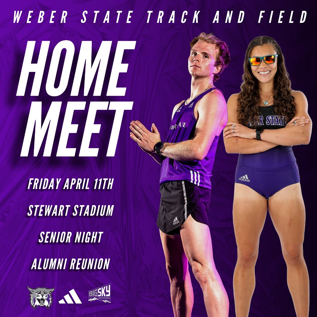 It's MEET DAY at home! 

The Weber State Spring Classic is today at Stewart Stadium! Admission is free!  

Field events underway. Track events begin at 4:00. 

Live results ⤵️
meettrax.com/meets/672/resu…