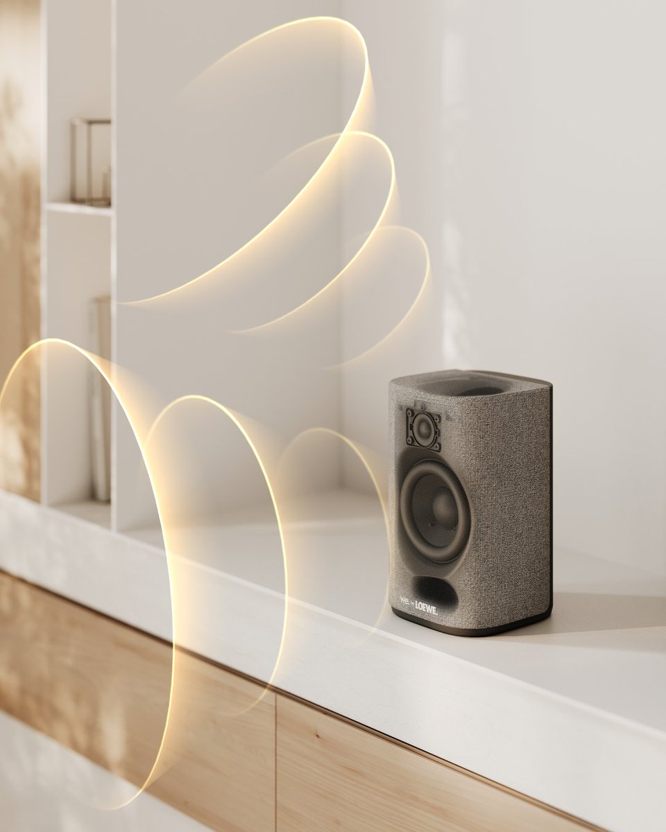 Loewe's tweet photo. We. BOOST goes far beyond front-facing sound.
Equipped with four active satellite speakers that emit not only forward, but also upward, the home theater system creates an all-encompassing soundscape.

#WebyLoewe #WeBOOST #HomeTheater https://t.co/cpsCWeHZph