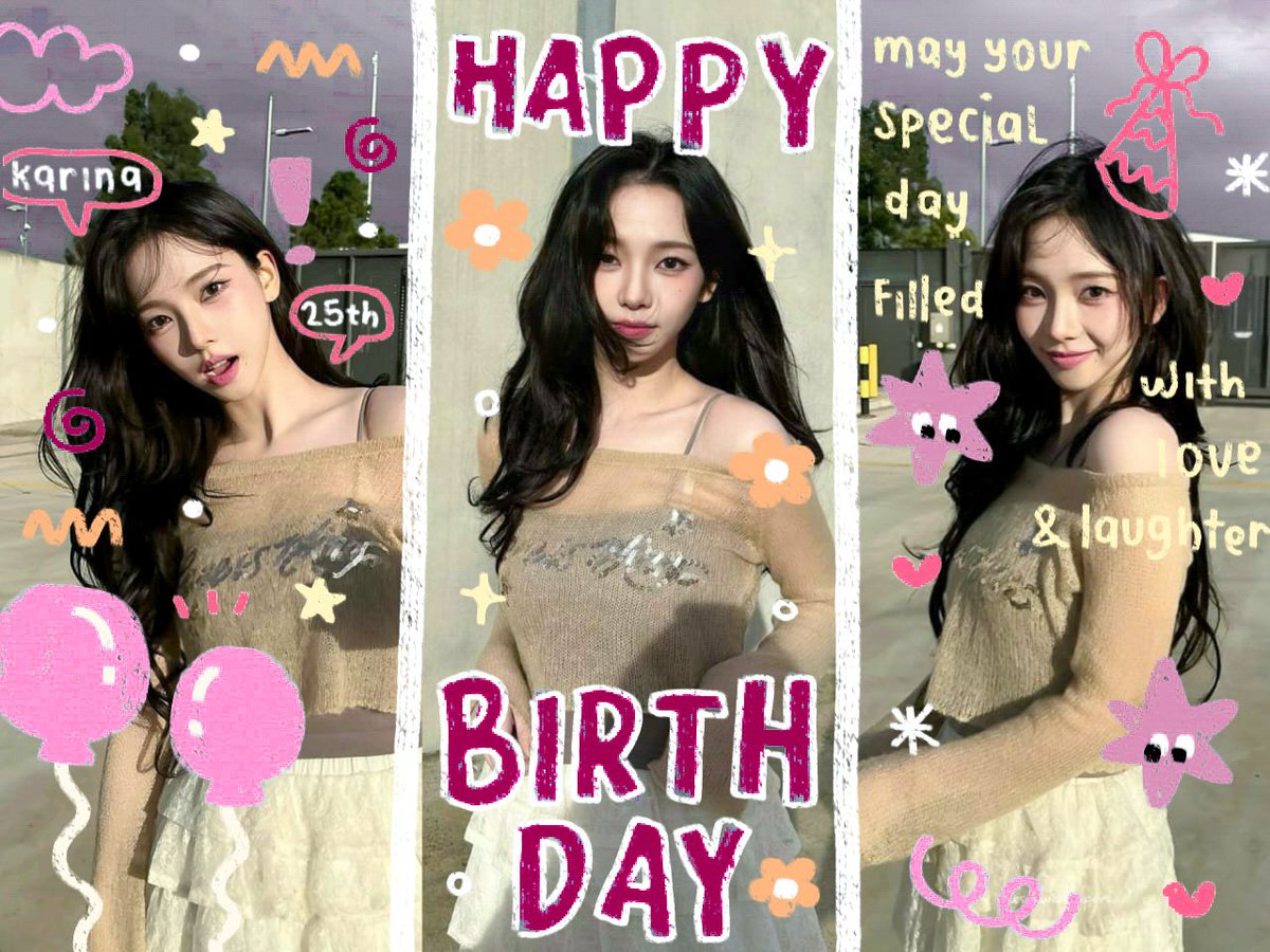bripdcu's tweet photo. ㅤ
𝓓𝓮𝓪𝓻, 𝓚𝓪𝓻𝓲𝓷𝓪 

ㅤㅤㅤWarmest wishes on your birthday! May this year be the best, yet filled with incredible achievements and incredible memories ✨

#KARINATIONDAY 
#Chapter25WithKarina
ㅤ https://t.co/ZzZY1dMItl