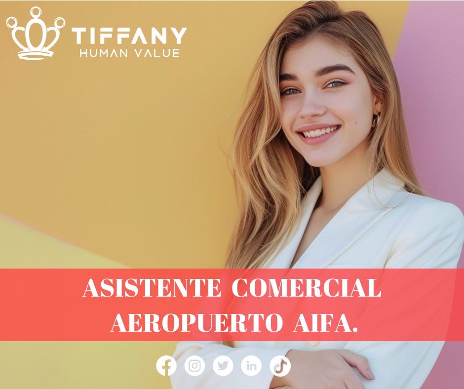 TiffanyHumanV's tweet photo. En 𝐓𝐈𝐅𝐅𝐀𝐍𝐘 𝐇𝐮𝐦𝐚𝐧 𝐕𝐚𝐥𝐮𝐞 nos encontramos en búsqueda de talento. 

🎯𝐕𝐚𝐜𝐚𝐧𝐭𝐞: Asistente Comercial 

📍𝐔𝐛𝐢𝐜𝐚𝐜𝐢𝐨́𝐧: Aeropuerto AIFA 

Interesados postularse por este medio https://t.co/tTVdivJD6t
