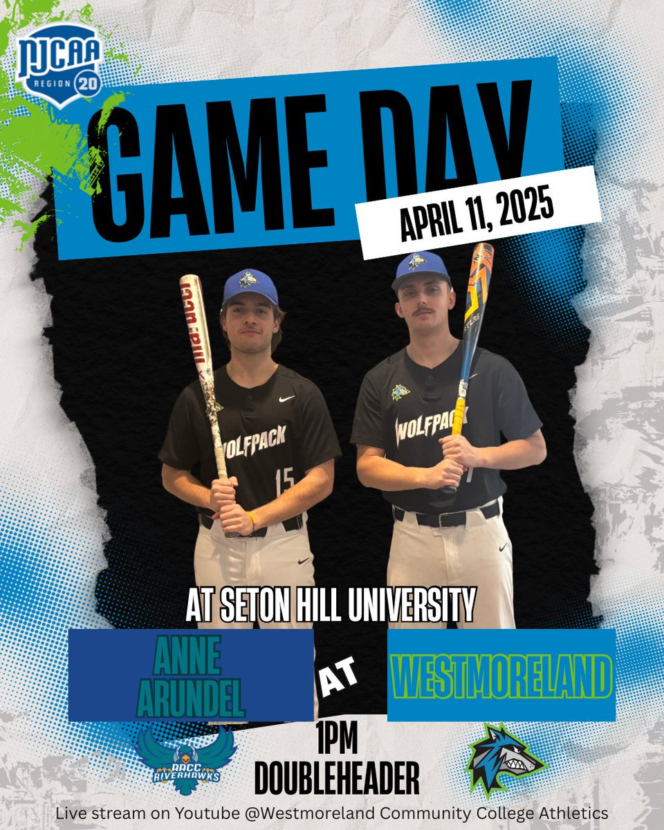 It’s another Region 20 DH today, at Seton Hill against Anne Arundel Community College at 1pm! <a href="/BillBeckner/">Bill Beckner</a> <a href="/ConnectWCCC/">Westmoreland County Community College</a> <a href="/StudentLifeWCCC/">Student Life at Westmoreland</a> <a href="/WCCCBaseball/">Westmoreland Baseball</a> <a href="/Schofield_Trib/">J. Paul Schofield</a> <a href="/WestmorelandSN/">Westmoreland Sports Network</a> <a href="/westernpasports/">WesternPAsports</a>
