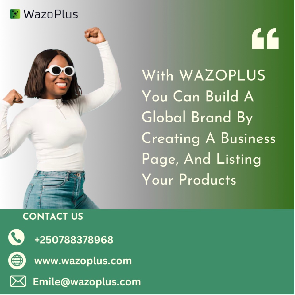 WazoPlus's tweet photo. Want to build your brand online?
@WazoPlus helps African content creators and businesses grow with the tools to connect, showcase, and engage.
Create your business page, list your products/services, and start building trust today
Read more: https://t.co/DBEGtdD9bn
#WazoPlus https://t.co/2o9oi3Ycni