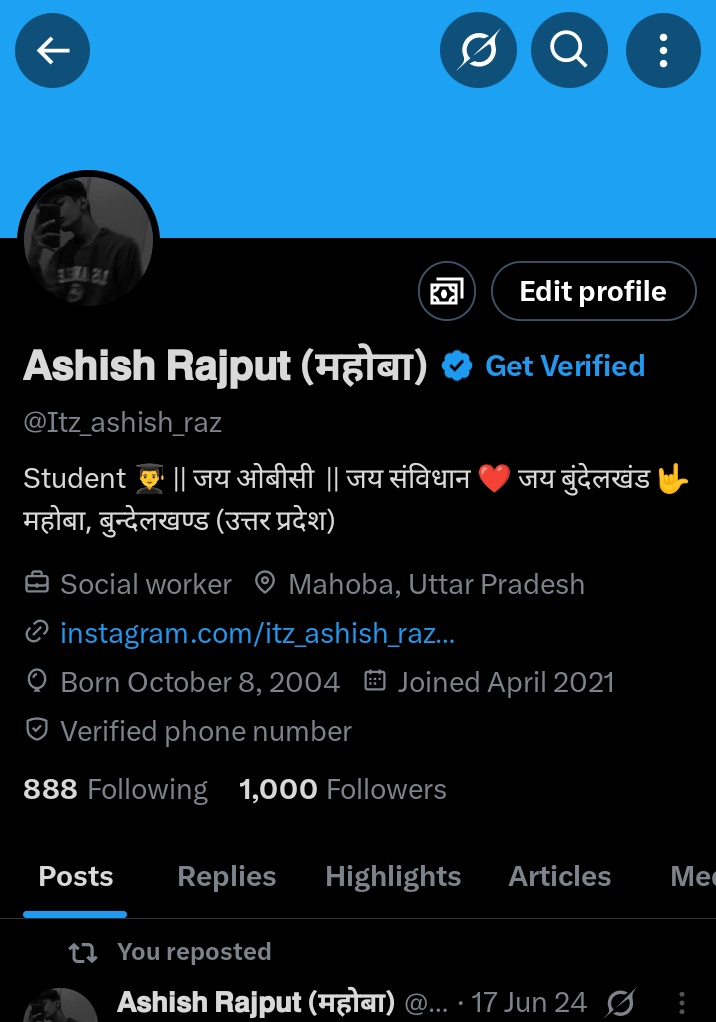 आज मेरे 1000 फाॅलोवर्स पूरे हो गए हैं, सभी का बहुत बहुत धन्यवाद ❤️💯 
ऐसे ही सपोर्ट करते रहें, 😍
#1kfollowers
#FolloForFolloBack