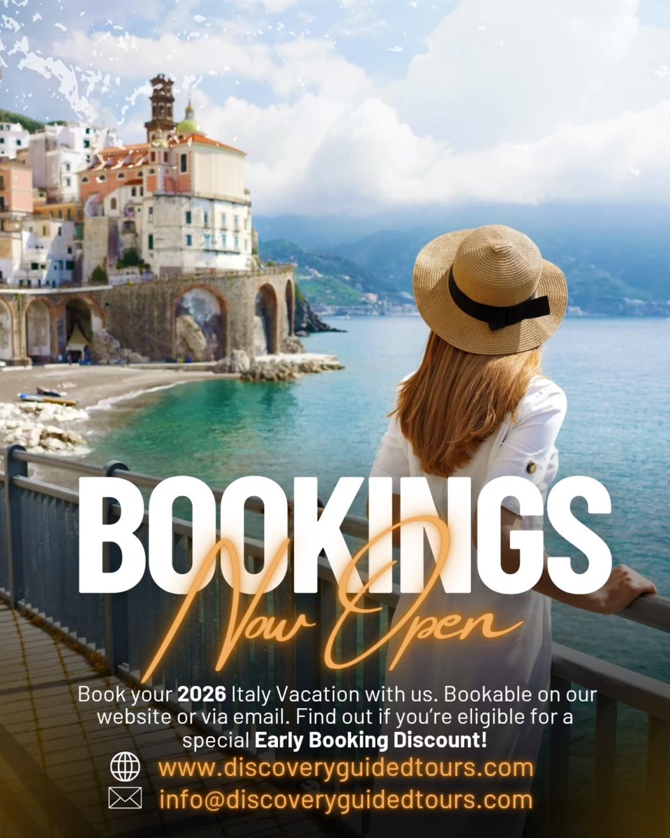 Discovery_GT's tweet photo. 2026 TOURS NOW OPEN!
Dreaming ahead? So are we. Our full 2026 tour calendar is now LIVE on our website!

Book early = Save big
Lock in your adventure now and enjoy our Early Bird Discount!

Spots go fast—don’t wait!
https://t.co/uTnSwr2OjH

#Travel2026 #EarlyBirdDiscount https://t.co/AEV9x9LA5x