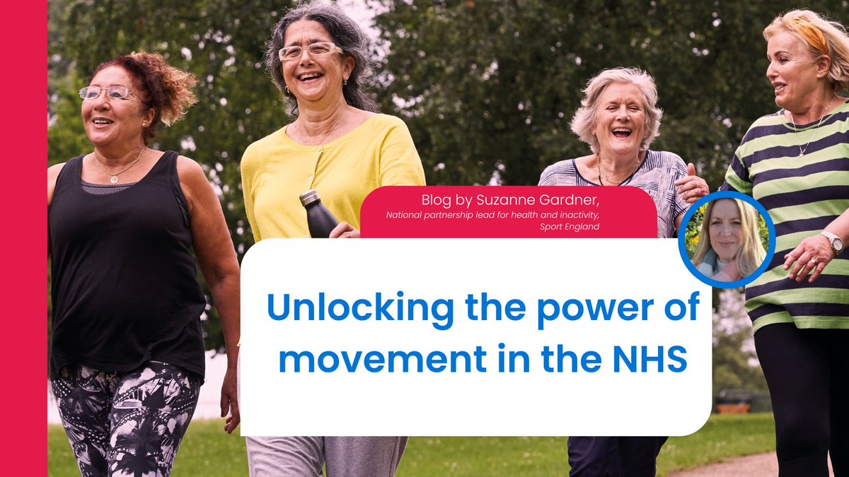 Sport_England's tweet image. We all know physical activity is good for us, but what role can in play in the future of our healthcare? 

Our latest blog looks at new steps the NHS are taking to further the connection.

Find out more by taking a read: bit.ly/4j02OJP

#Movement #NHS