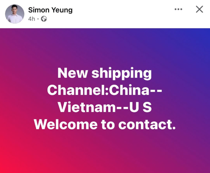 SOME Chinese are already coming up with illegal solutions to the tariffs.  This is the issue with trade from China and WHY the playing field isn't level on Amazon.