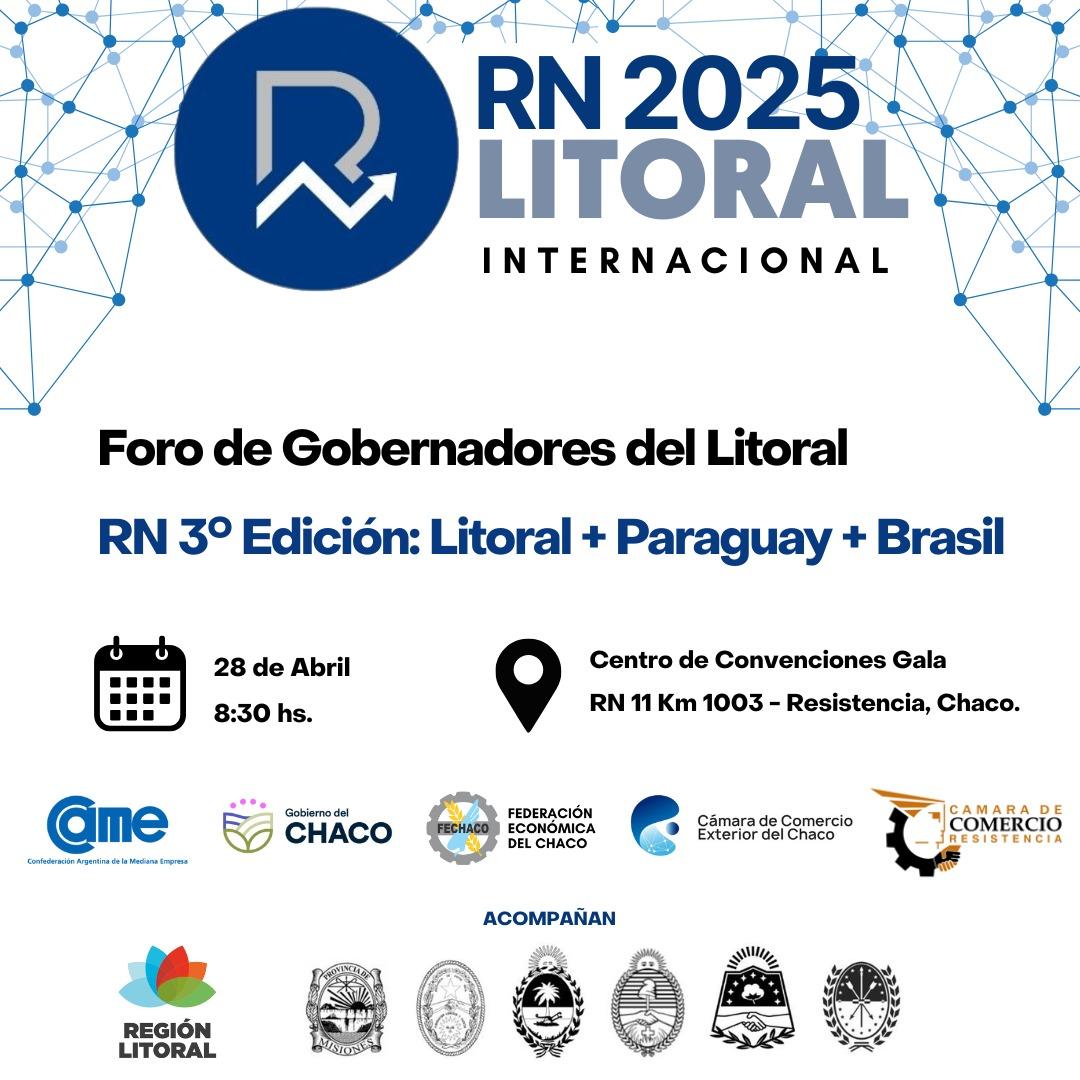 💼 ¡Oportunidad para potenciar tu negocio! 🌍🚀

Ronda de Negocios 2025 – 3ra Edición, conecta con empresas de Argentina, Paraguay y Brasil.

📅 28 de abril – 8:30 hs
📍 Centro de Convenciones Gala, Resistencia, Chaco

📲 Inscribite ahora! ➡ forms.gle/RyJ7e7seATdkZz…