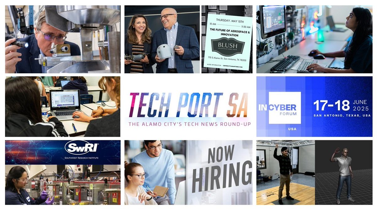 Port San Antonio (@portsanantonio) on Twitter photo Weekly tech news roundup: ✈️The Future of Aerospace & Innovation;🛩️SA Aviation & Aerospace HOF; 🖥️Breakthroughs in 3D Animation; Tech Jobs and more! Click to check it out: tinyurl.com/y3zm5jc7 @knightaero_satx <a href="/dhedforg/">Dee Howard International Education Foundation</a> @stmarysu @swri @utsa Weekly tech news roundup: ✈️The Future of Aerospace & Innovation;🛩️SA Aviation & Aerospace HOF; 🖥️Breakthroughs in 3D Animation; Tech Jobs and more! Click to check it out: tinyurl.com/y3zm5jc7 @knightaero_satx <a href="/dhedforg/">Dee Howard International Education Foundation</a> @stmarysu @swri @utsa