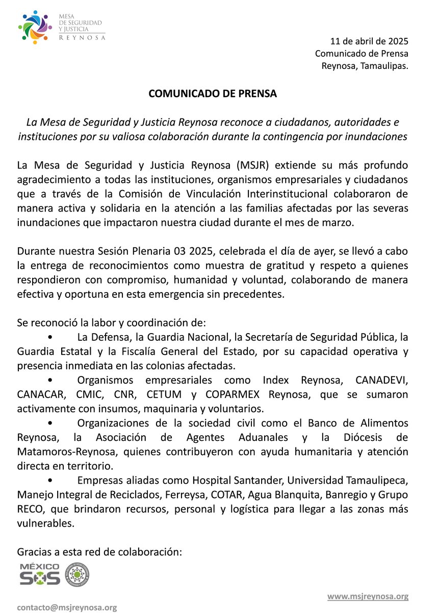 MSJ_Reynosa's tweet photo. Gracias @Defensamx1, @SSP_GobTam, @FGJ_Tam, @indexreynosa,  CANADEVI, @cmic_reynosa, @CanacarReynosa, @Consejo_deNR, CETUM, @COPARMEXREY, @HospSantander, @banregio, @Ferreysa_Rey @cotaroficial @utnoticias1 Banco de Alimentos, Asociación de Agentes Aduanales @DiocesisMR Grupo RECO https://t.co/Dydx0jr92S