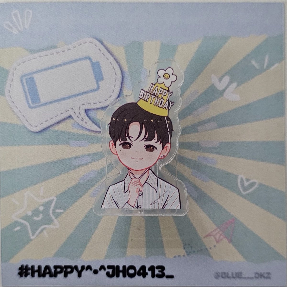 BlueLAM0224's tweet photo. 2025 JONG HYEONG BIRTHDAY EVENT 
🍀HAPPY^.^JH0413🍀 

에너지가 넘친 종형이가 충천해줄게!🪫🔋 

🗓️ 2025.04.13
📍 H-STAGE 

#JONGHYEONG #종형 #DKZ
#Happy_JJONGsDay 
#HAPPY_JH0413_ https://t.co/VRiKFlwdDg